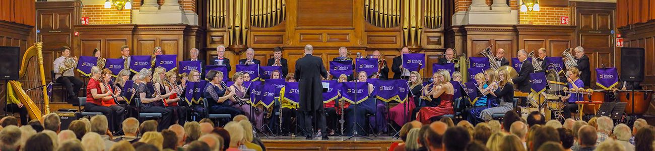 Trinity Concert Band performing at Reading University Great Hall